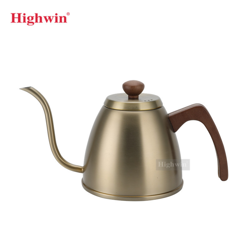 HIGHWIN Hot Selling Stainless Steel Gooseneck Coffee Kettle Coffee Pour Over With Thermometer