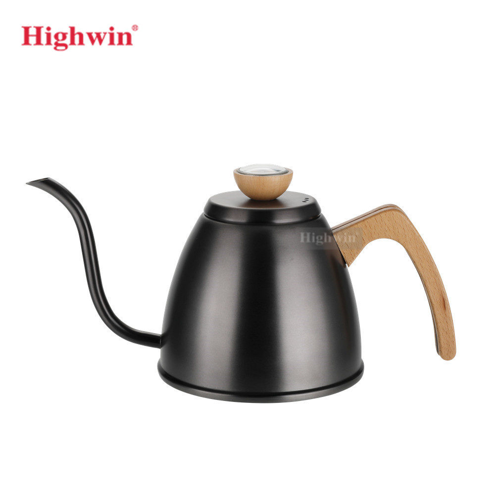 HIGHWIN Hot Selling Stainless Steel Gooseneck Coffee Kettle Coffee Pour Over With Thermometer