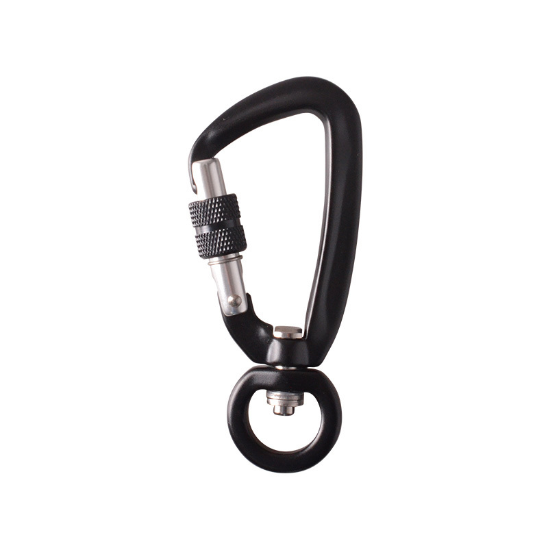 Rotary belt clip rotator carabiner small screw lock carabiner rotating hammock hanging clip pet collar hook