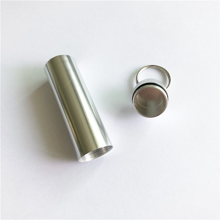 23*88mm Custom Aluminum Holder Case Pill Case Keychain Storage Container for Earplug and Small Gadgets