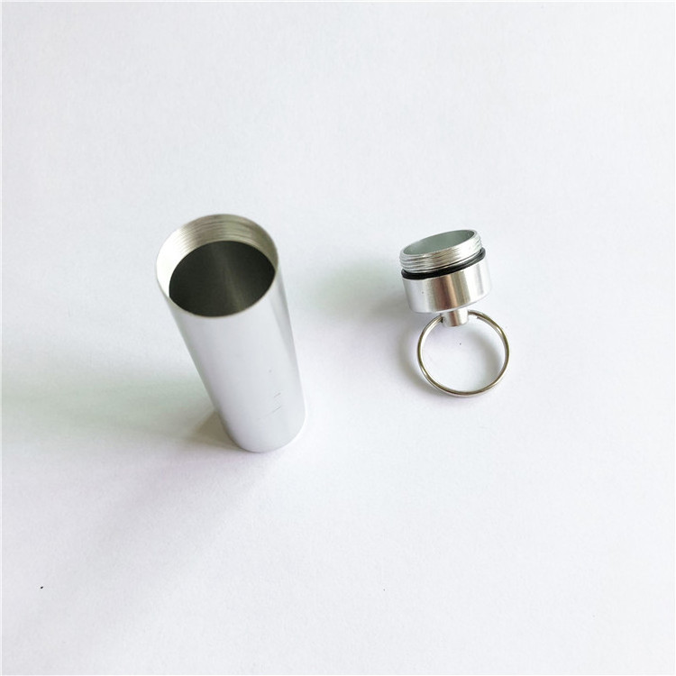 23*88mm Custom Aluminum Holder Case Pill Case Keychain Storage Container for Earplug and Small Gadgets