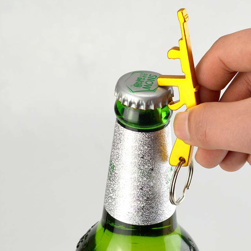 Custom Wholesale Shotgun Pistol Keychain Bottle Opener Beer Gun Bottle Opener Gun Shaped Bottle Opener Keychain Gift