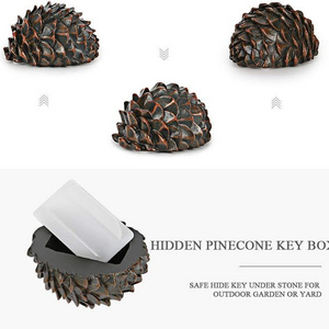 faux pine cone key hider