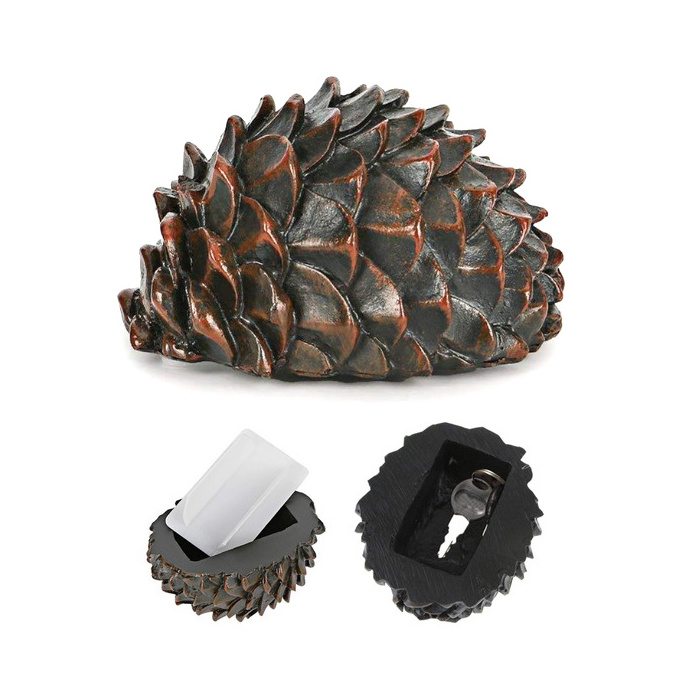 faux pine cone key hider