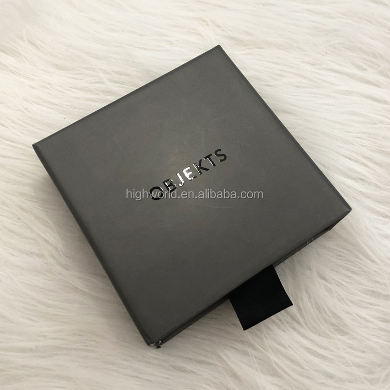 Custom Luxury Hard Rigid Cardboard Sliding Gift Packaging Paper Drawer Box L006