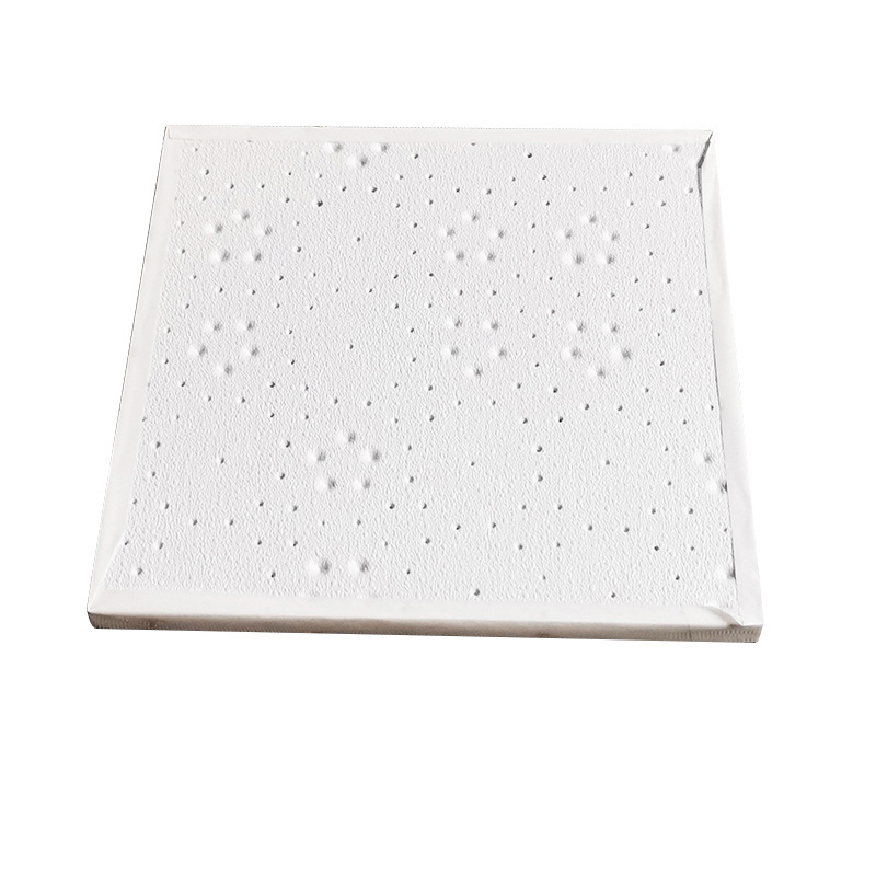 Acoustic Mineral Fiber Ceiling Tiles Soundproof Sound-Absorbing Hospitals Hotels Vinyl False Ceiling Boards Roofing Panels