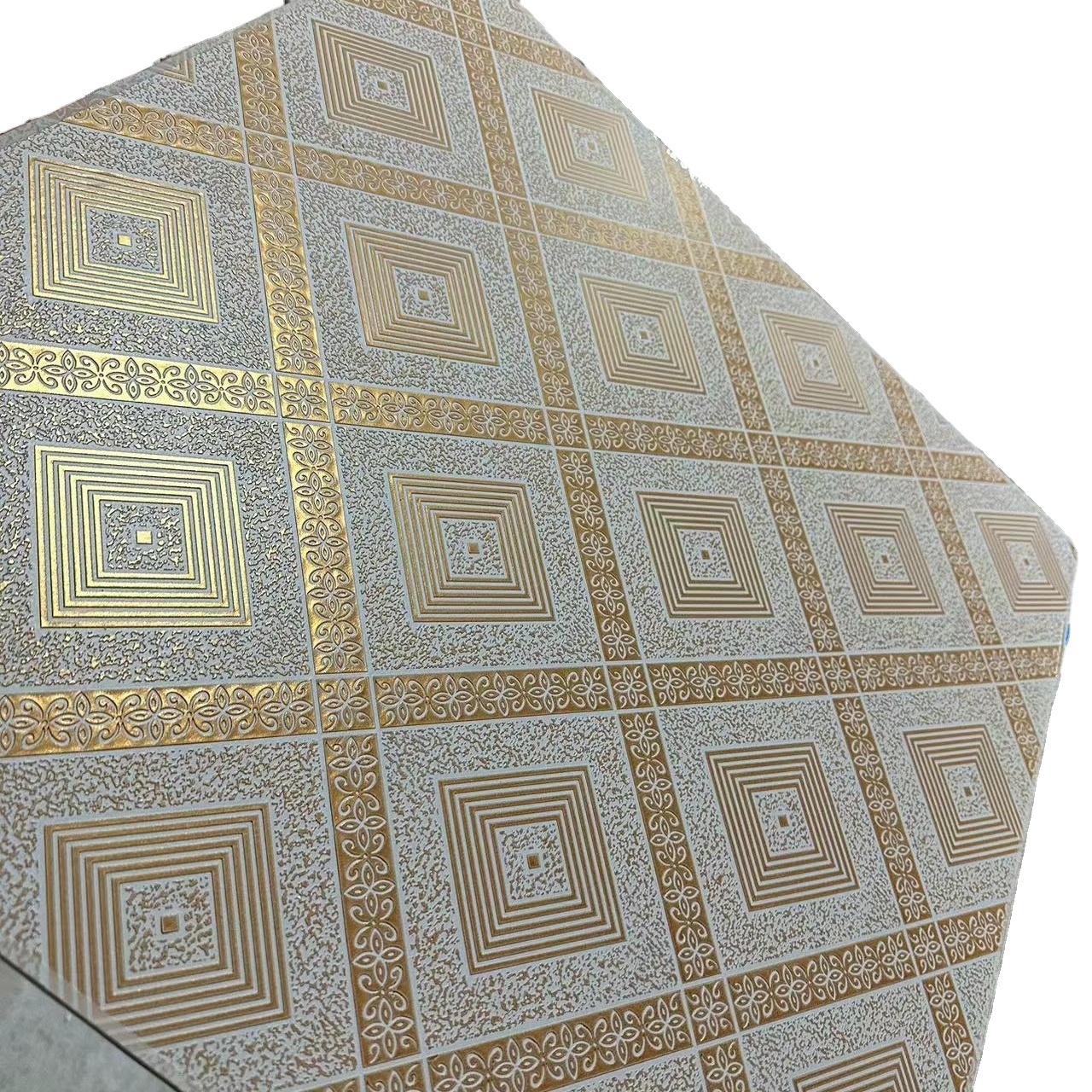 Low Price New Design Laminated PVC Gypsum Ceiling Tiles 600x600/ South America market