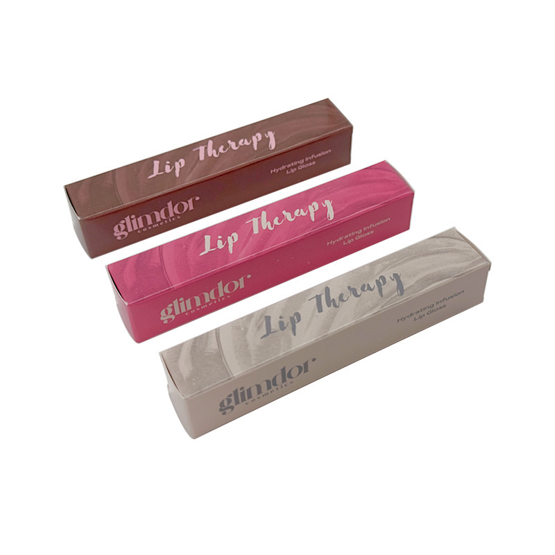 High quality custom logo lip tint packaging empty lip gloss boxes