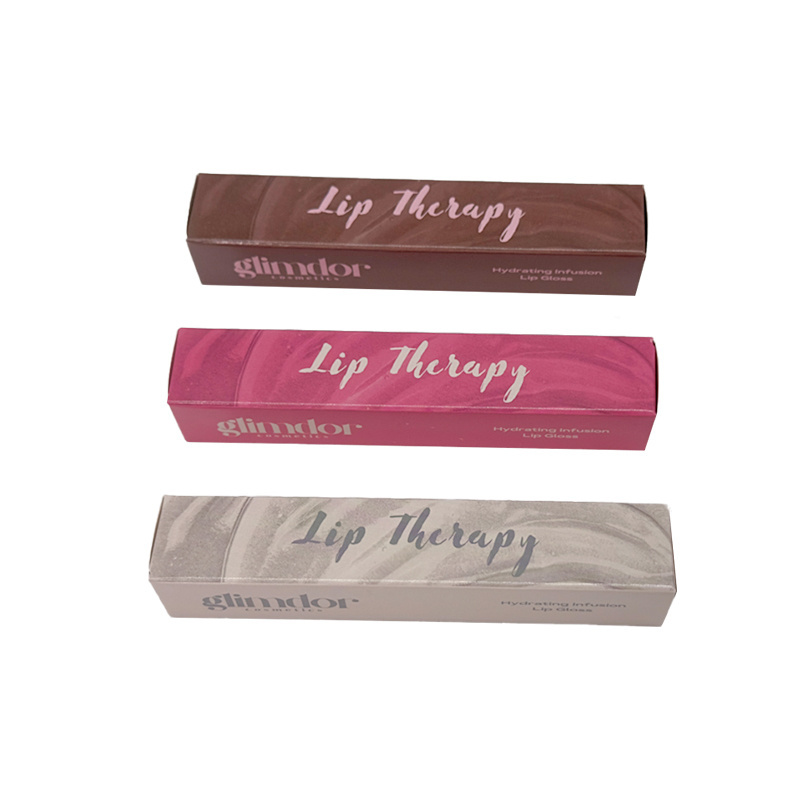 High quality custom logo lip tint packaging empty lip gloss boxes