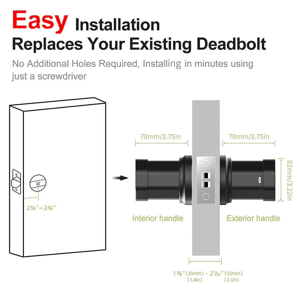 F22 keyless gate electric furniture safety digital nfc code rfid IC card tuya smart deadbolt door handle security lock with APP