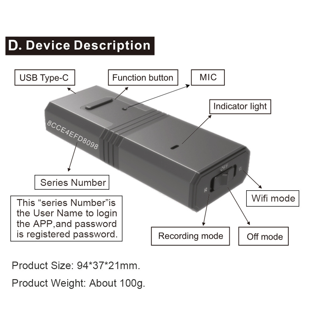 Kingneed Q9  high quality portable long battery life voice recorder rechargeable recording pen wity APP