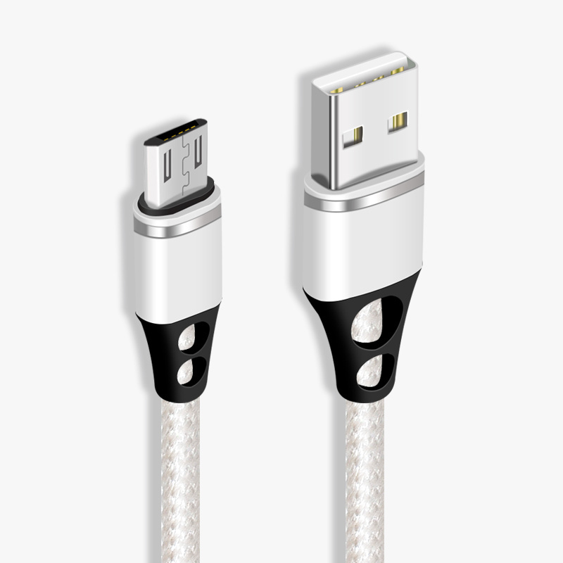 Free sample 2024 HG Braided Micro USB Cable 1m/2m/3m Data Sync USB Charger Cable For smartphone