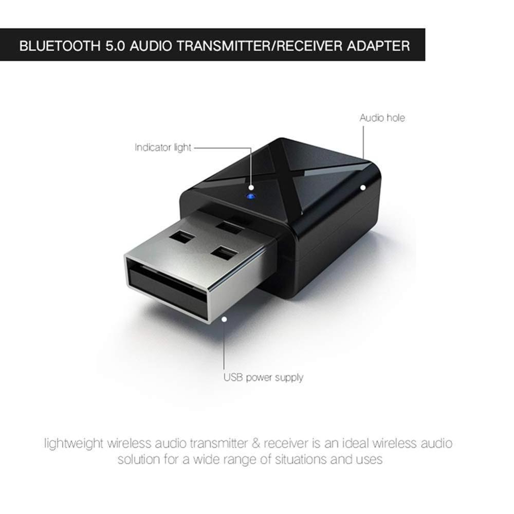 HG 2 IN 1 Wireless Bluetooth 5.0 Audio Receiver Transmitter for TV 3.5mm AUX Bluetooth Adapter For Headphone