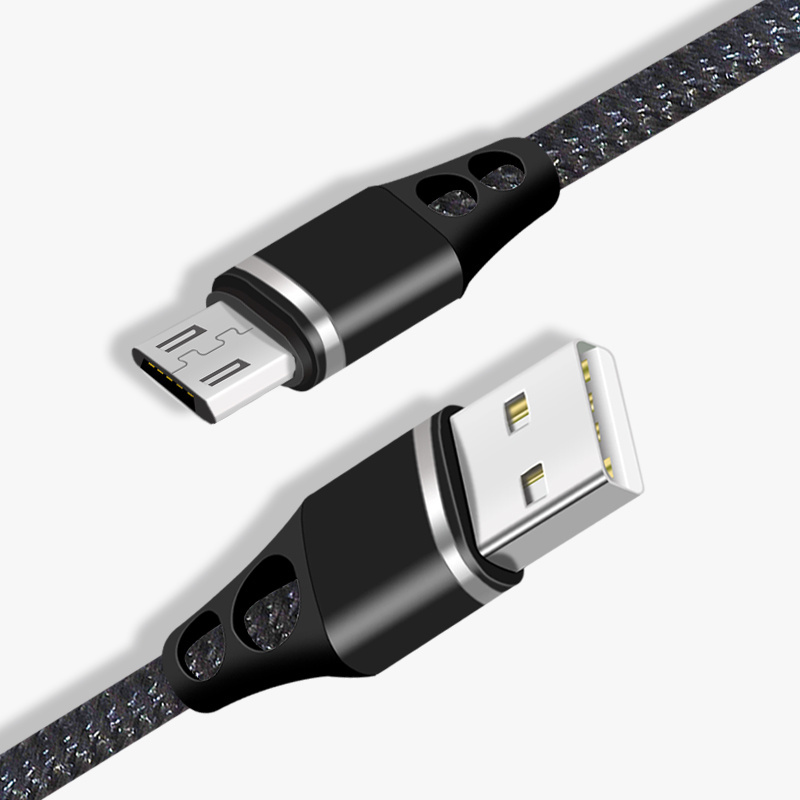 Free sample 2024 HG Braided Micro USB Cable 1m/2m/3m Data Sync USB Charger Cable For smartphone