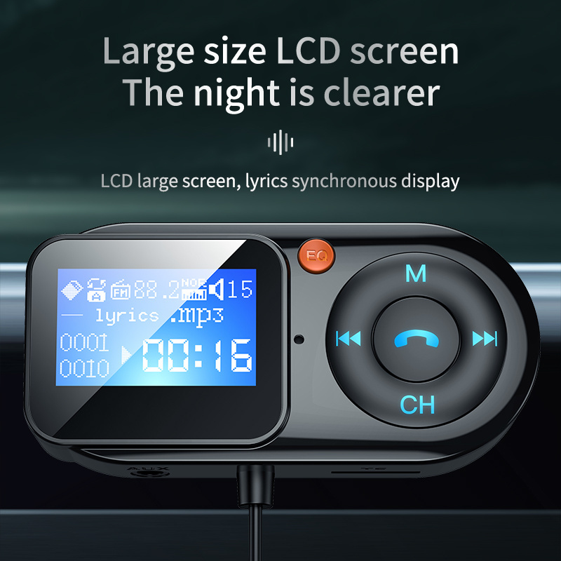 Trending USB Charger T1 PD Fast charging Car auto FM Transmitter MP3 Player with LCD Display Handsfree car kit Radio Adapter