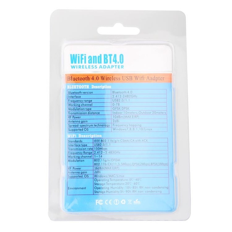 Factory OEM 150Mbps 2 in 1 wifi bluetooth usb adapter USB 2.0 wireless usb wifi dongle with RTL8723 chipset