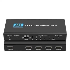 HG 4x1 Multi-viewer Switcher 4 in 1 Out 2160P HD MI Quad Screen Real Time Multiviewer Support Two Models Switching