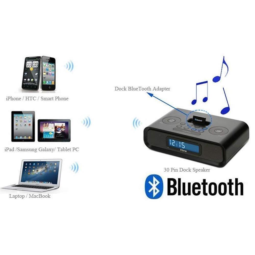 30Pin Wireless Bluetooth Receiver Adapter Stereo Audio Music Connector Replacement for iPhone 30Pin Dock Speaker