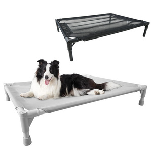 Pet camp bed Elevated bed Portable indoor and outdoor pet hammock with non-slip frame with breathable mesh