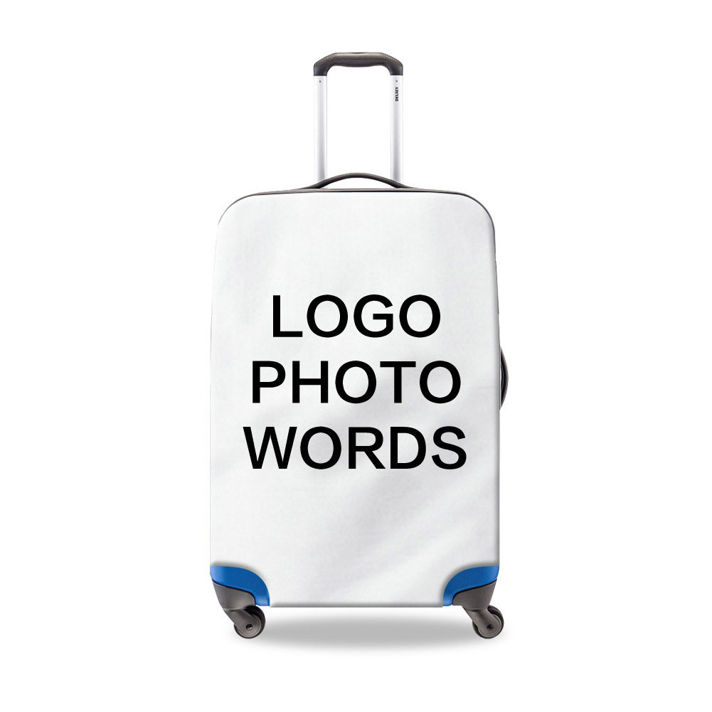 Spandex luggage cover customized logo printed suitcase cover for traveling