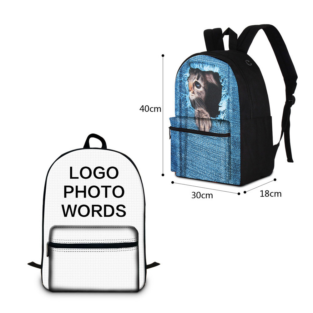 Various backpack styles laptop bag high school Backpack Custom logo brand