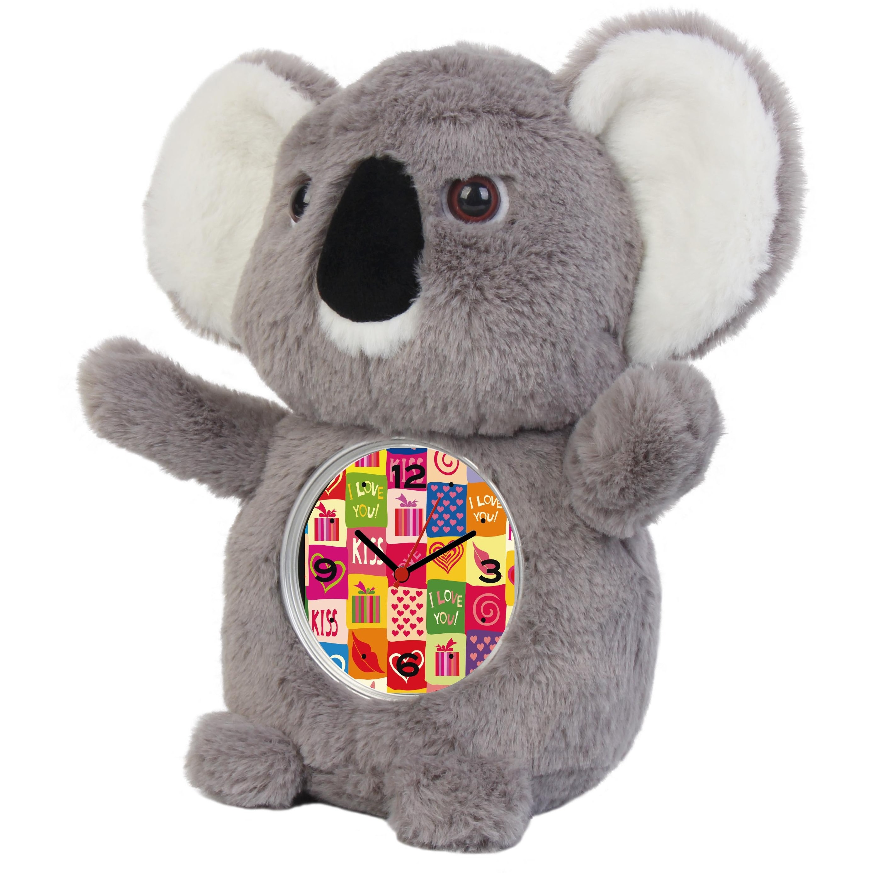 Valentines Day Gift Custom Eco-friendly Plush Toy Clock Souvenirs for Church Anniversary