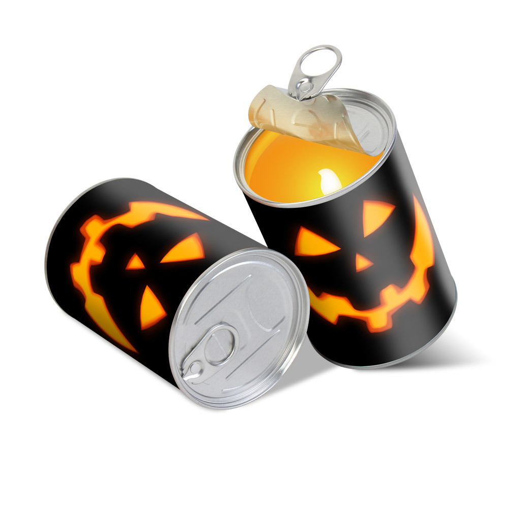 Halloween Gift Set Pumpkin Candle Jar with Led Bulb Giveaway Mini Gifts for Kids