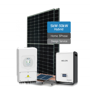 10Kw Solar Power System Complete Hybrid Set Black With Lithium Battery All In One Solar Storage System