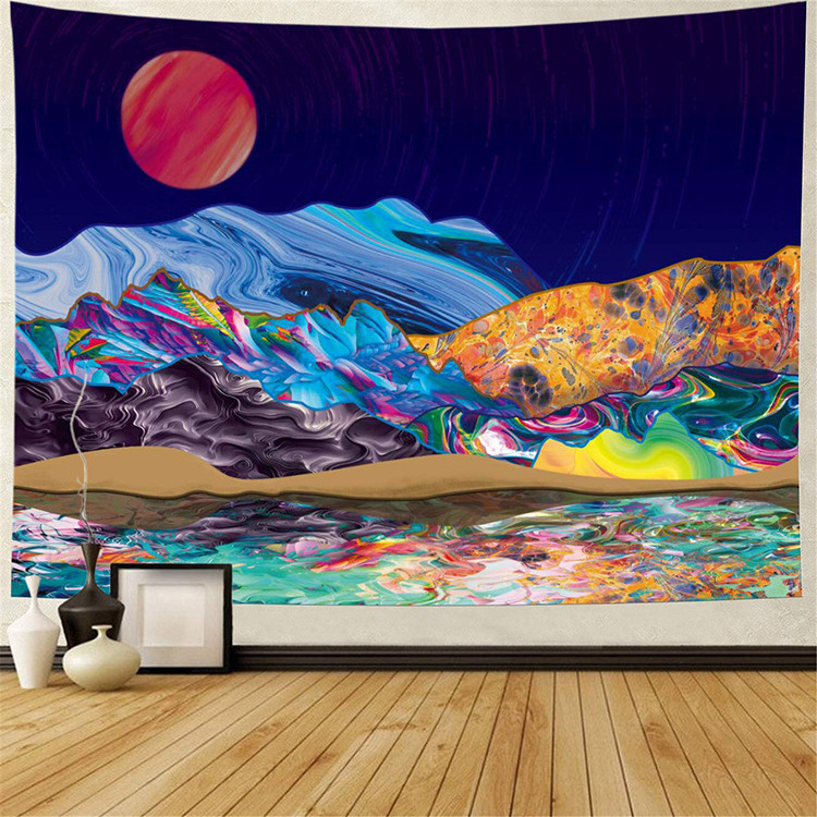 3D Print Trippy Mushroom Tapestry Hippie Psychedelic Abstract Art Tapiz Wall Hanging Tapestries