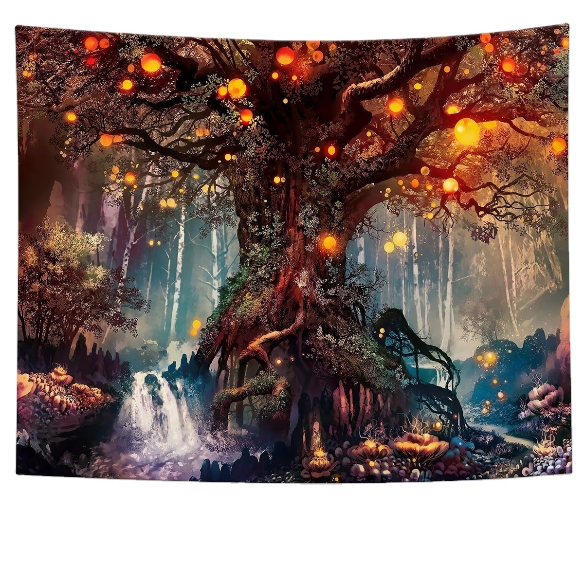 Colorful tree tapestry Bohemia Mandala psychedelic wall religious tapestries bulk