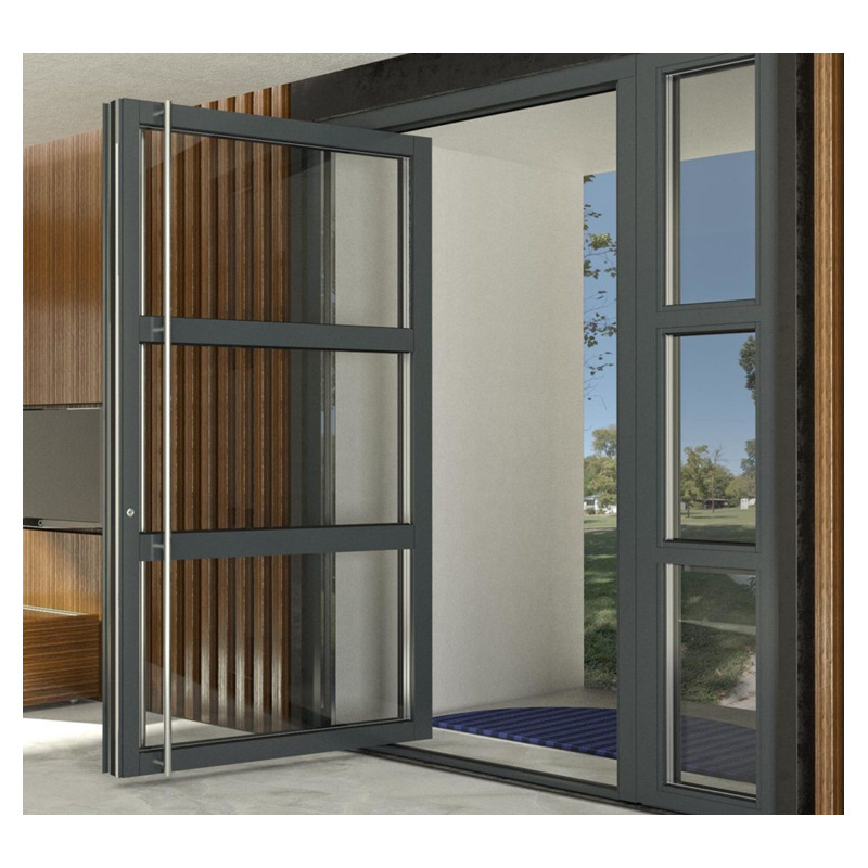 Hihaus new custom large composite luxury front entrance pivot exterior door modern