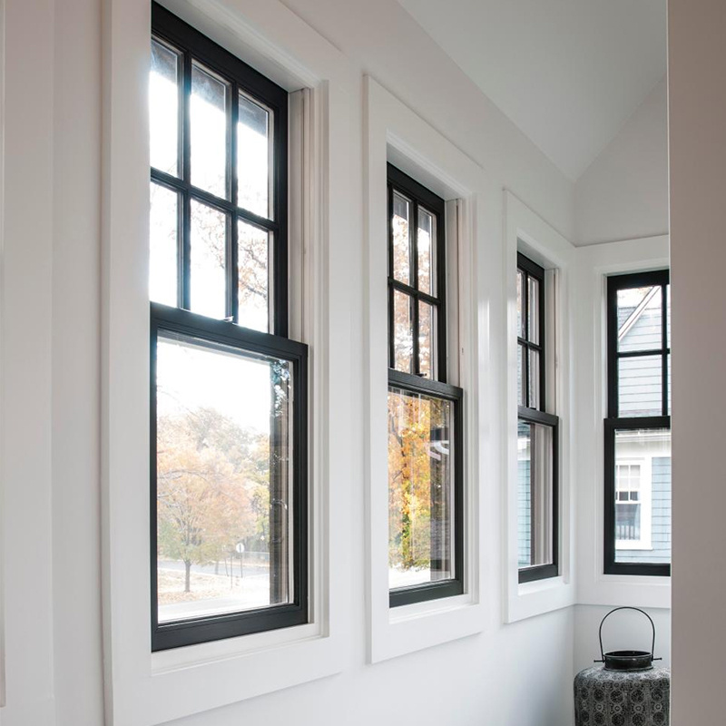 Hihaus hot american style double hung aluminum up down sliding window