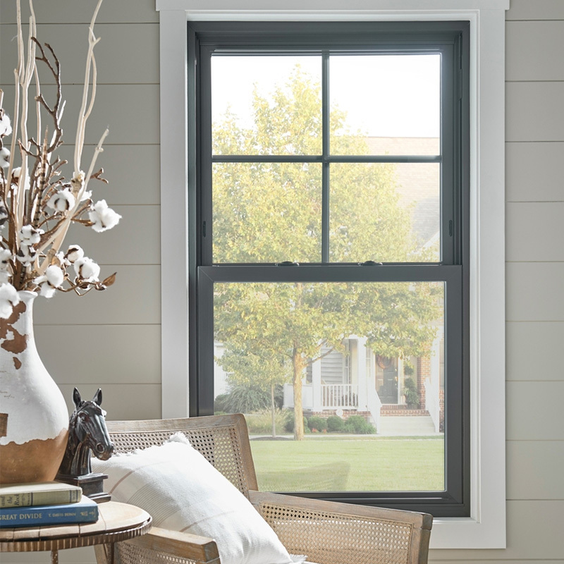 Hihaus hot american style double hung aluminum up down sliding window