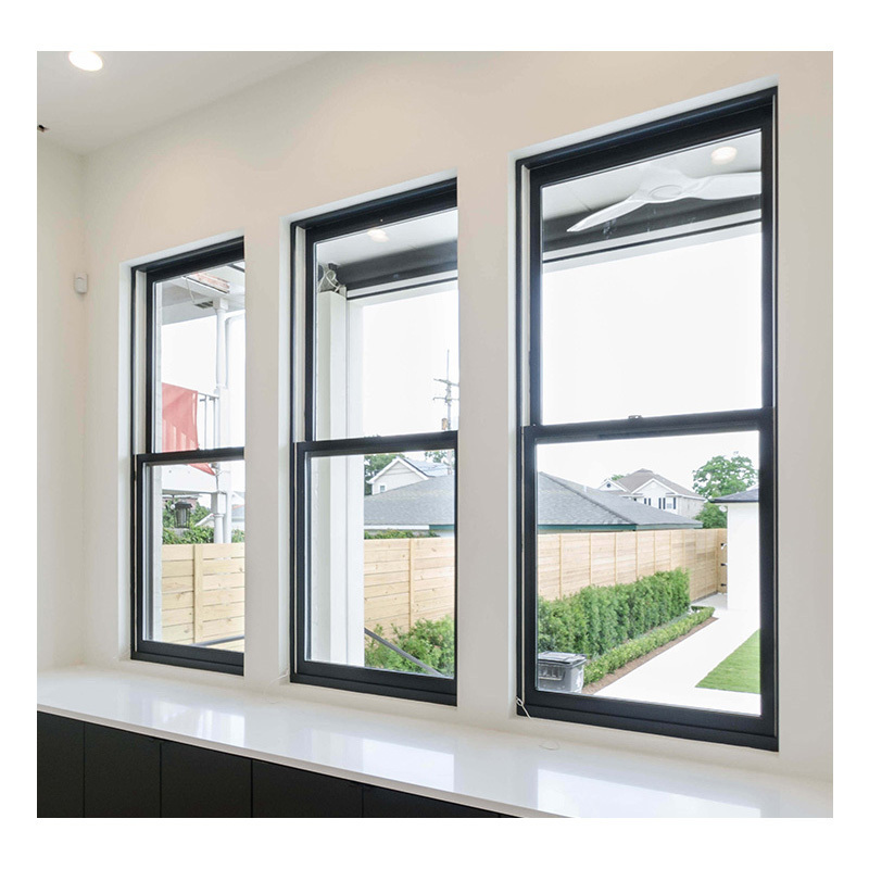 Hihaus hot american style double hung aluminum up down sliding window