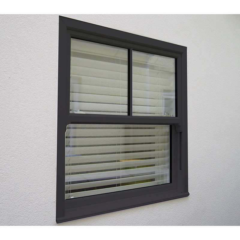 Hihaus new construction black double glazed aluminium sash double-hung windows