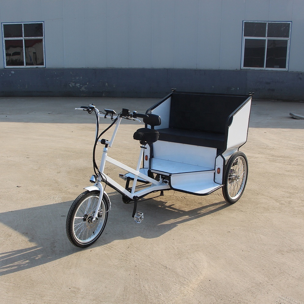 500W pedicab Electro 3 Wheel Commercial Vehicles E Trike Adult Cargo Bike Car Bicycle Rickshaw Tricycle Taxi