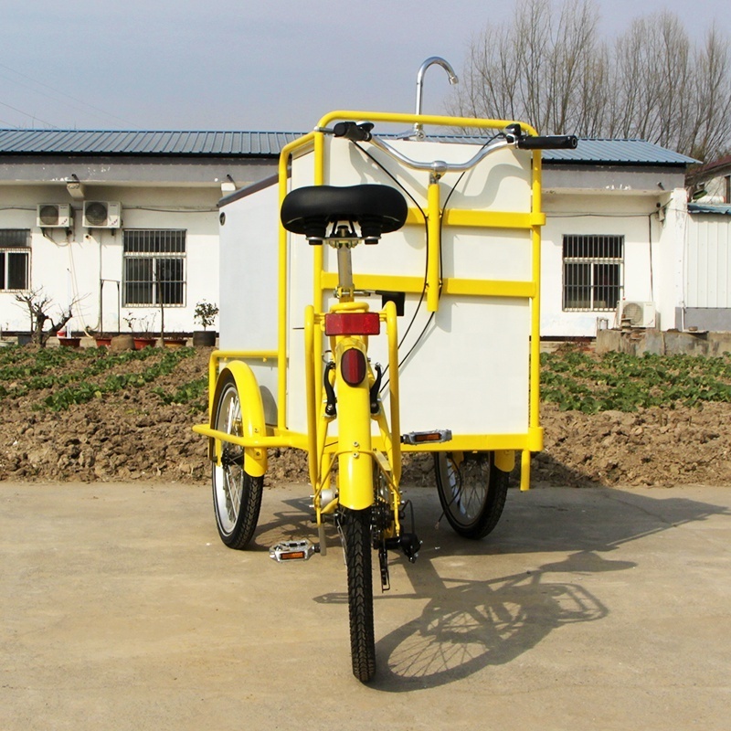 Ce Certificate Ice Cream Front Load Freezer Food Cart With Umbrella Tricycle Ice Cream Bike