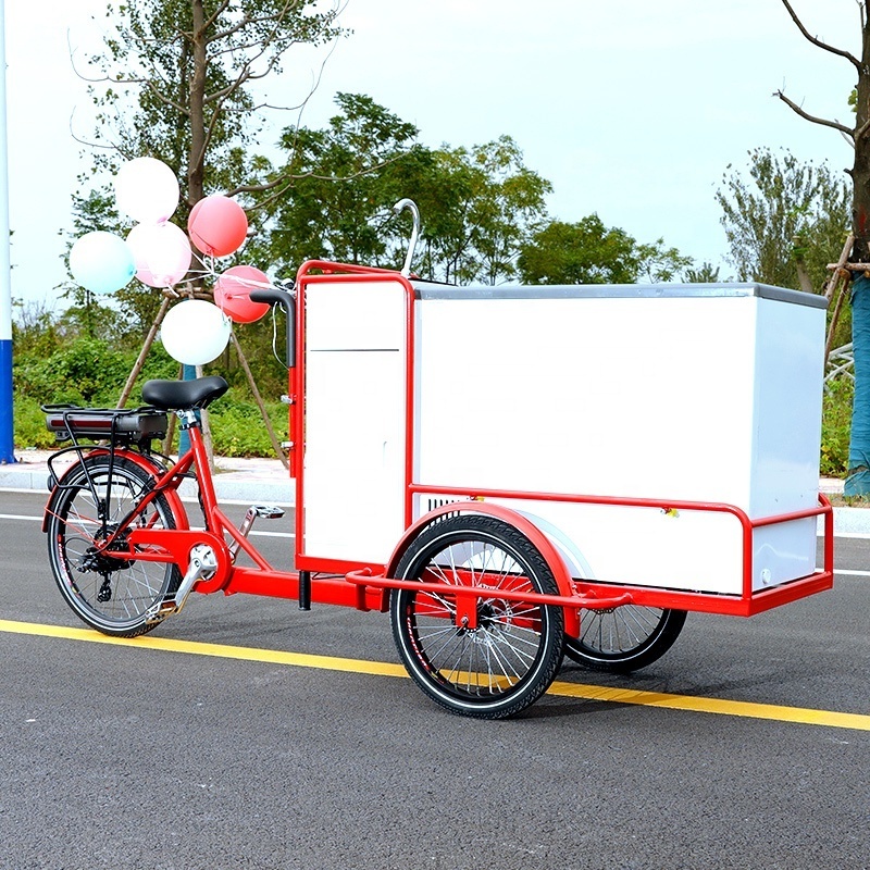 electric mobile ice cream bike bicycle freezer