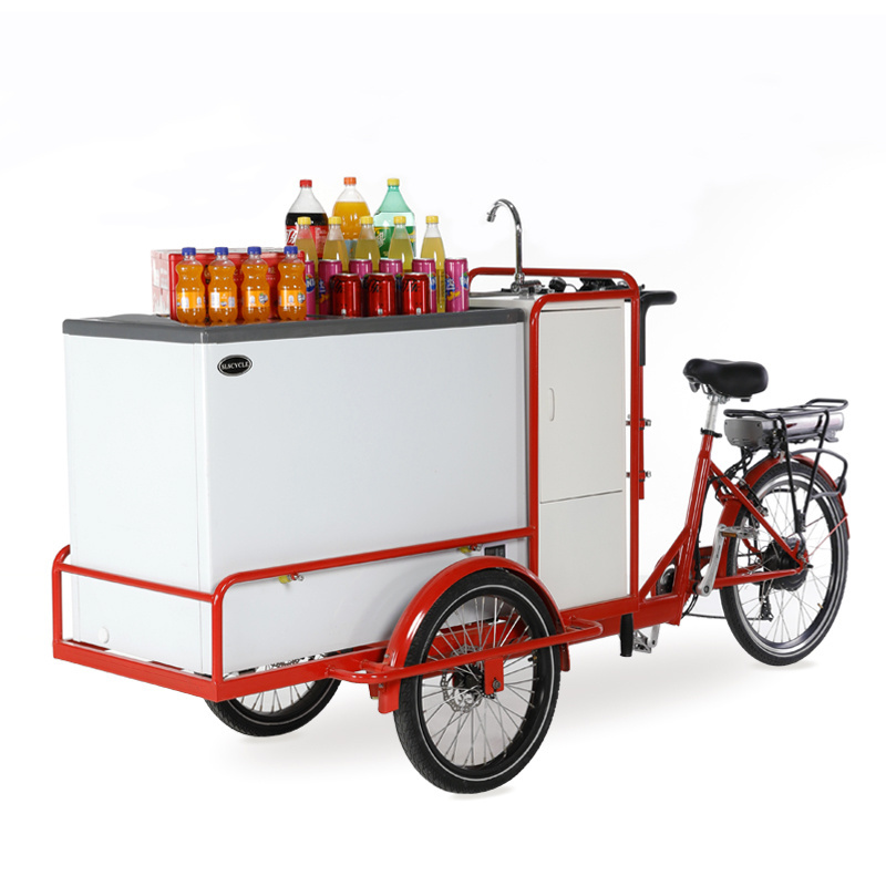 electric mobile ice cream bike bicycle freezer