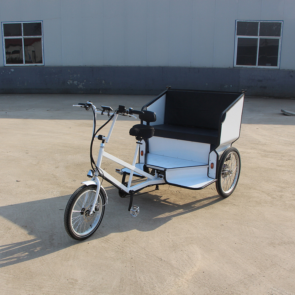 Electric Pedicab Rickshaw,Tricycle Cargo Taxi Bike cabined passenger tricycle trailer