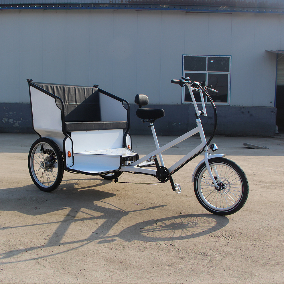 Electric Pedicab Rickshaw Tricycle Cargo Taxi Bike cabined passenger tricycle trailer