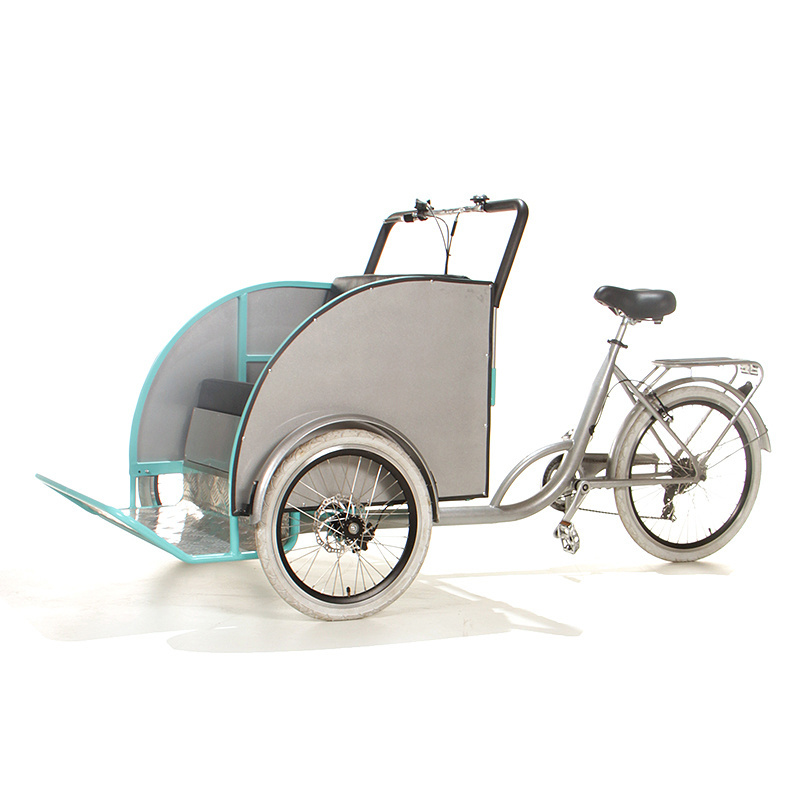 OEM Customized Cargo Trikes With Rickshaw for Advertising Decorative Electric Adult Tricycle For Two Passengers