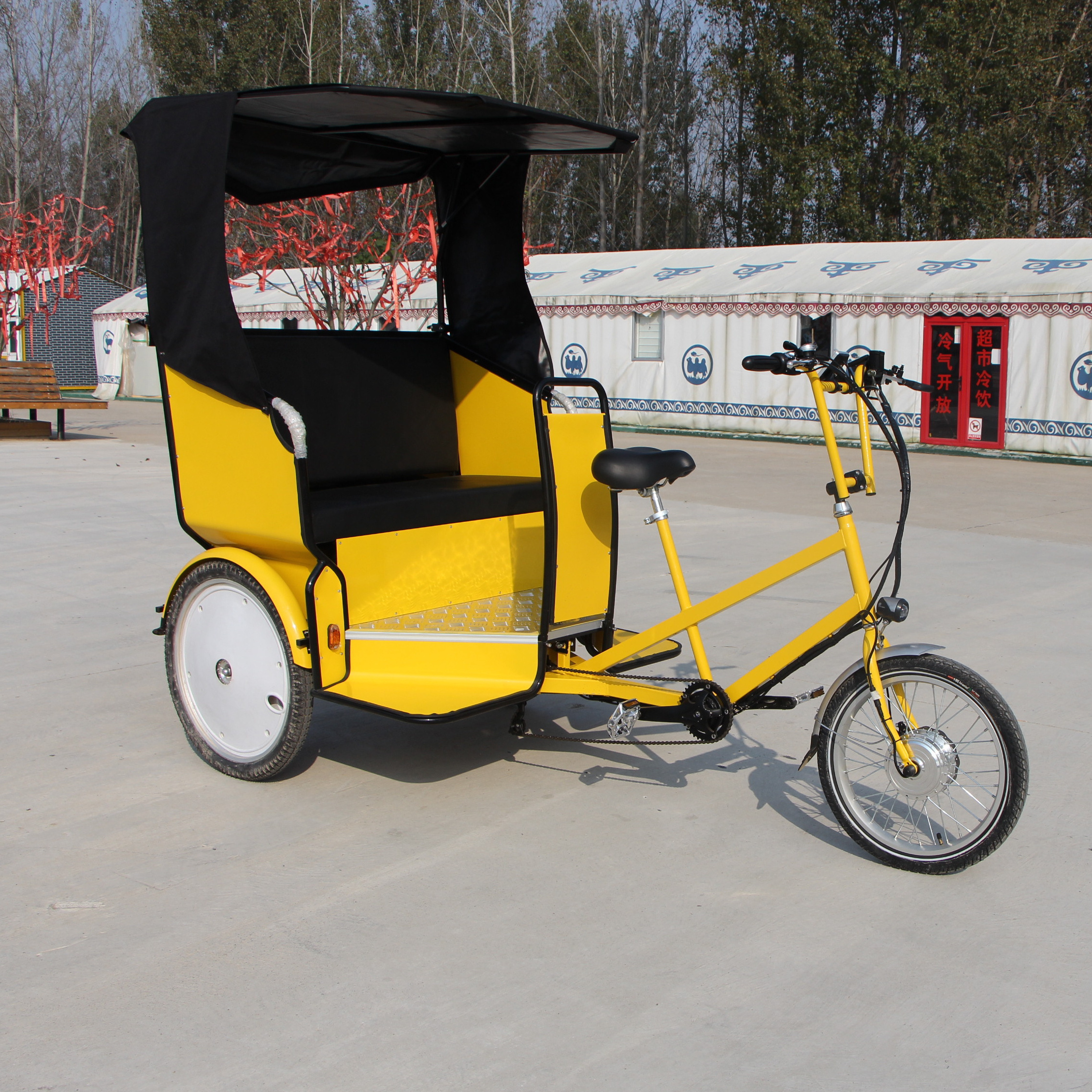 factory manufacture low price motorized tricycle rickshaws pedicab electric tricycle trailer