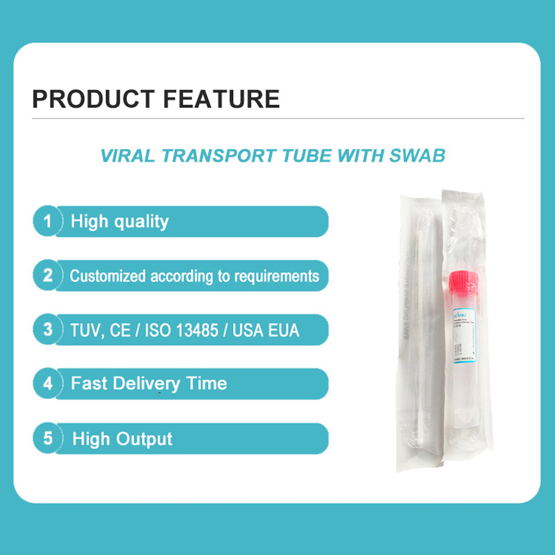 Wholesale viral transport medium VTM sampling tube vtm test kit with swab