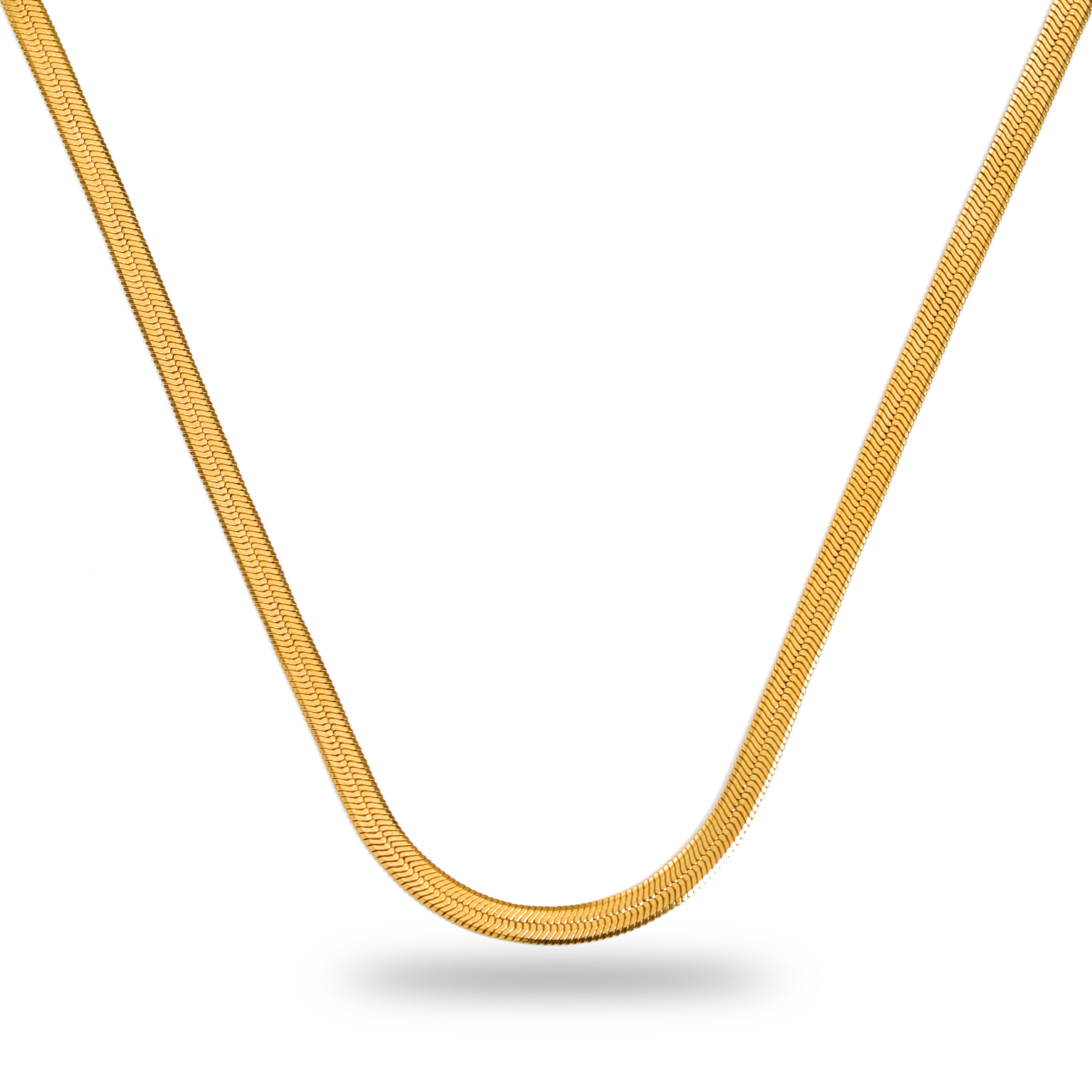 14K 18K Paperclip Herringbone Rope Cuban Link Snake Women Necklace Gold Plated Stainless Steel Chains For Jewelry Making