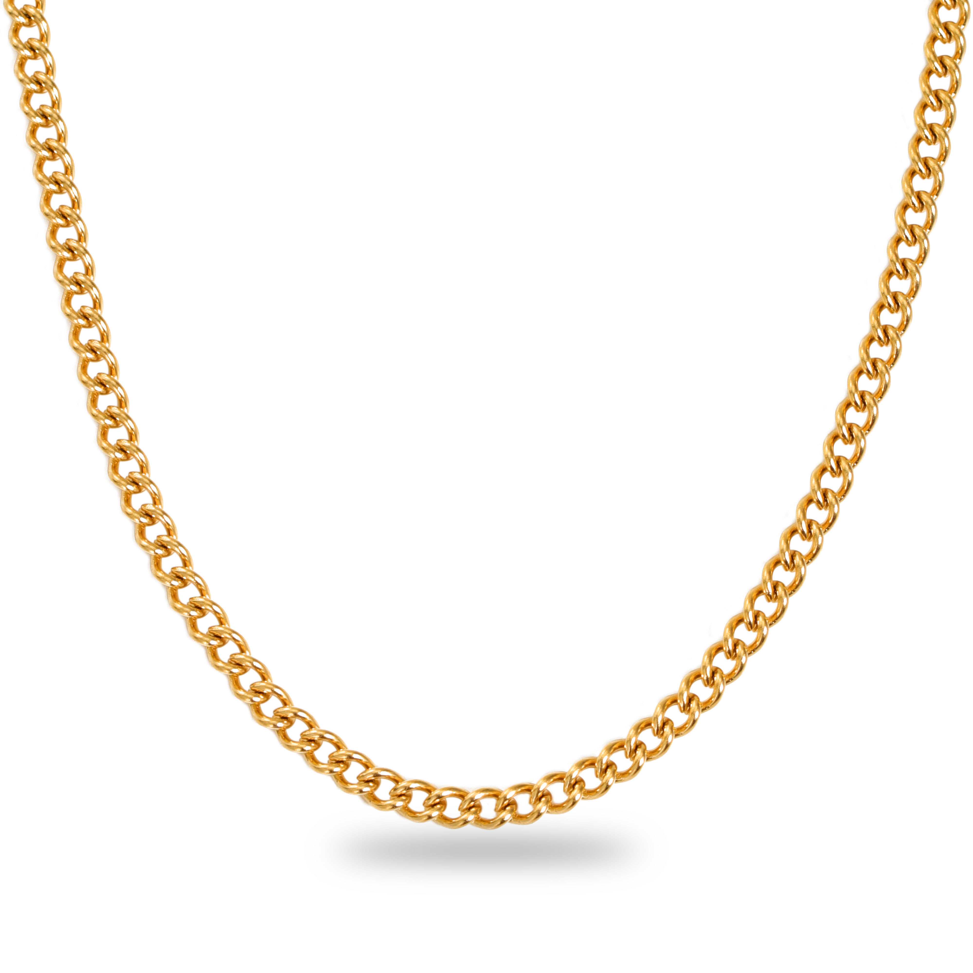 14K 18K Paperclip Herringbone Rope Cuban Link Snake Women Necklace Gold Plated Stainless Steel Chains For Jewelry Making