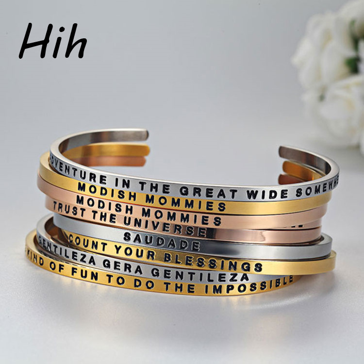 Wholesale Waterproof High Quality Hypoallergenic Spiritual Engraving Trendy Custom 18K Gold Plated Stainless Steel Jewelry