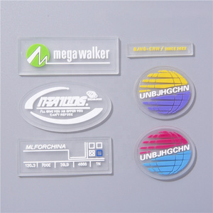 Custom 3D Transparent Silicone Badge Clothing Etiquetas Pvc Rubber Clothing Patch Vetement Stichable Rubber Logo Patches