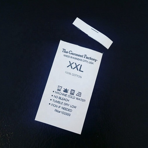 Customized Tearaway Label Printed Size Tags Removable Neck Kleidungsetikett Tear Away Clothing Washing Care Garment Label