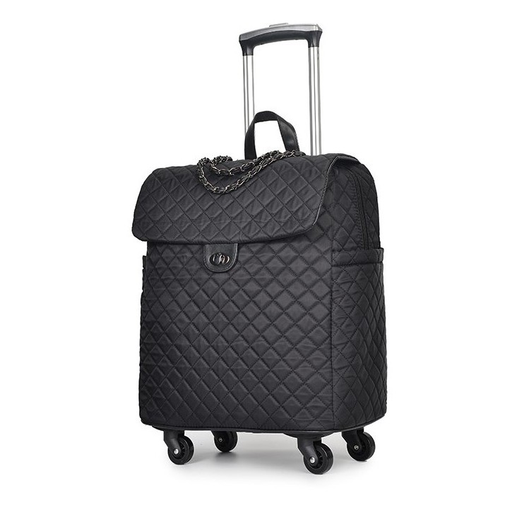 Hot Sales PU Leather Material Carry On Luggage Large Capacity Trolley Luggage Travel Bags On Wheels